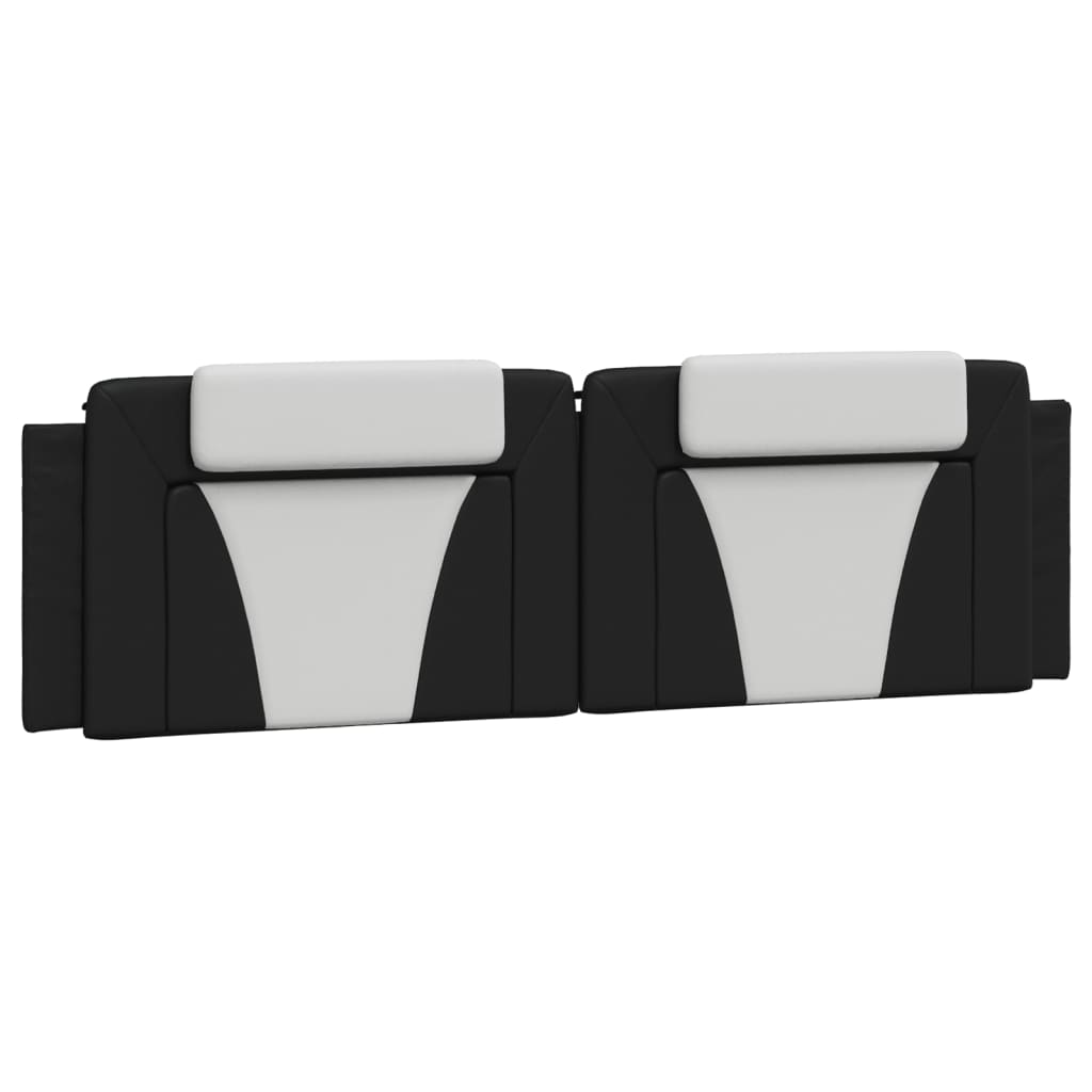 Bed Frame "Viana" without Mattress Black and White 180x200 cm King Faux Leather