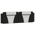 Bed Frame "Viana" without Mattress Black and White 180x200 cm King Faux Leather
