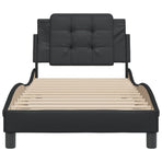 Bed Frame without Mattress "Zadar" Black 90x190 cm Fabric