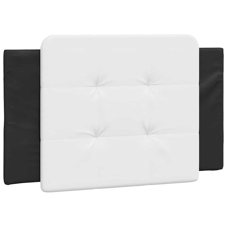 Bed Frame without Mattress "Zadar" Black and White 90x190 cm Fabric