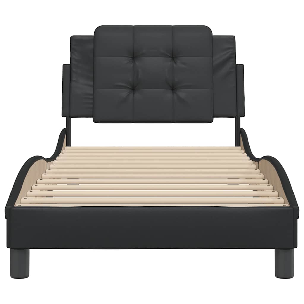 Bed Frame without Mattress "Zadar" Black 107x203 cm King Single Fabric