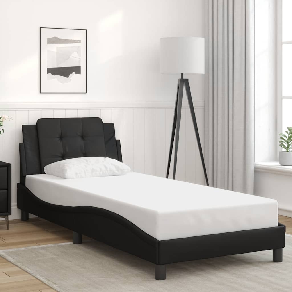 Bed Frame without Mattress "Zadar" Black 107x203 cm King Single Fabric