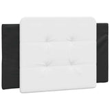 Bed Frame without Mattress "Zadar" Black and White 107x203 cm King Single Fabric