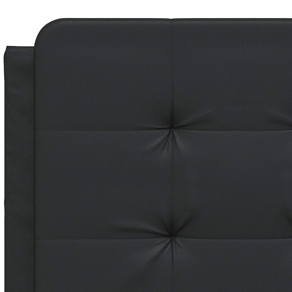 Bed Frame without Mattress "Zadar" Black 137x190 cm Double Fabric