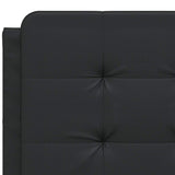 Bed Frame without Mattress "Zadar" Black 137x190 cm Double Fabric