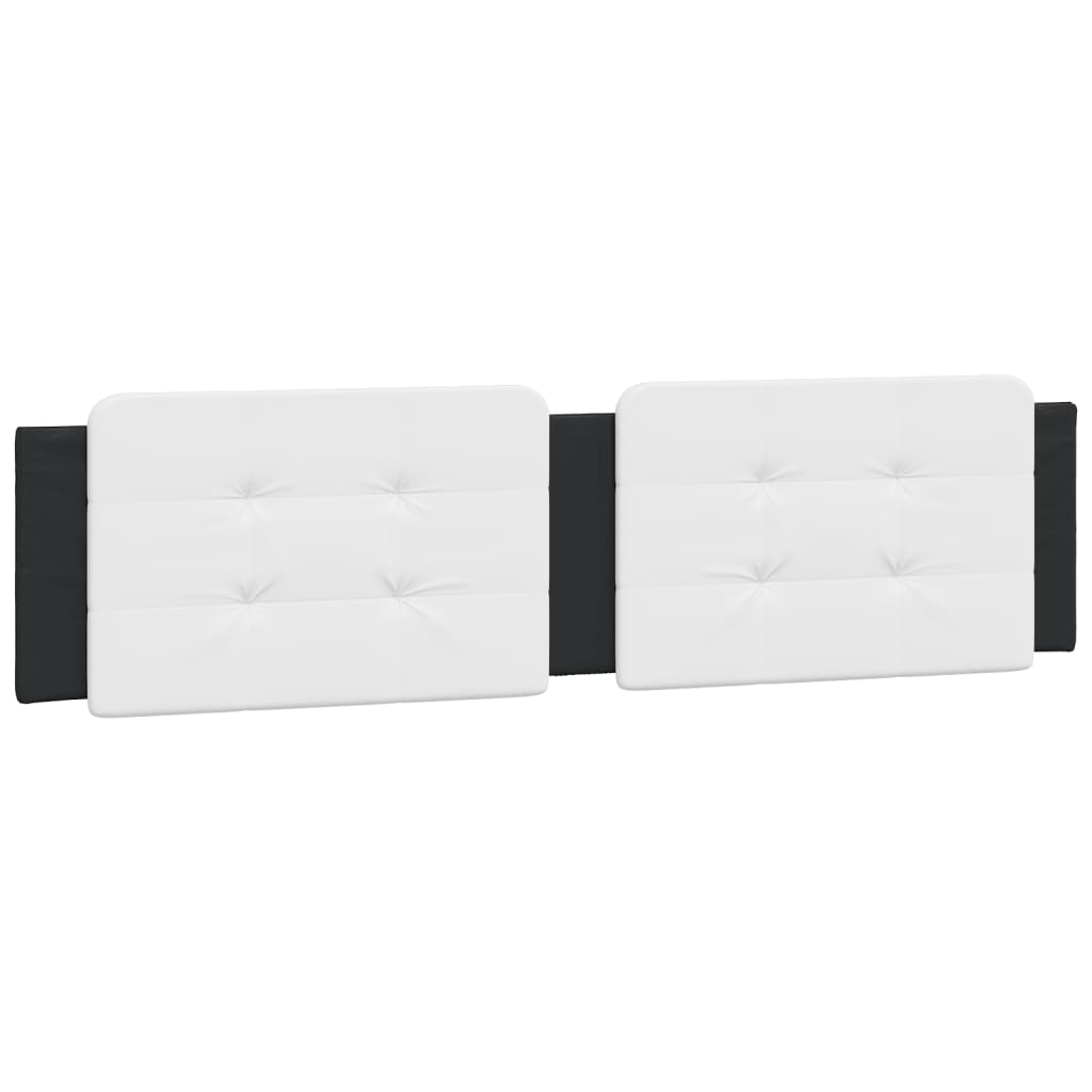 Bed Frame without Mattress "Zadar" Black and White 152x203 cm Queen Fabric
