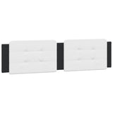 Bed Frame without Mattress "Zadar" Black and White 152x203 cm Queen Fabric