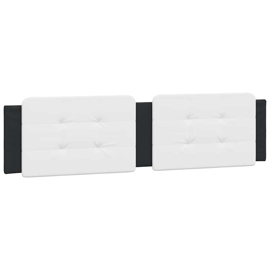 Bed Frame without Mattress "Zadar" Black and White 152x203 cm Queen Fabric
