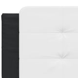 Bed Frame without Mattress "Zadar" Black and White 152x203 cm Queen Fabric