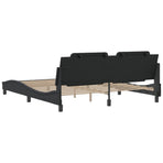 Bed Frame without Mattress "Zadar" Black 180x200 cm King Fabric
