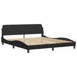 Bed Frame without Mattress "Zadar" Black 180x200 cm King Fabric