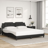 Bed Frame without Mattress "Zadar" Black 180x200 cm King Fabric