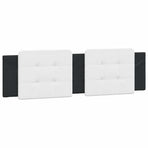 Bed Frame without Mattress "Zadar" Black and White 180x200 cm King Fabric