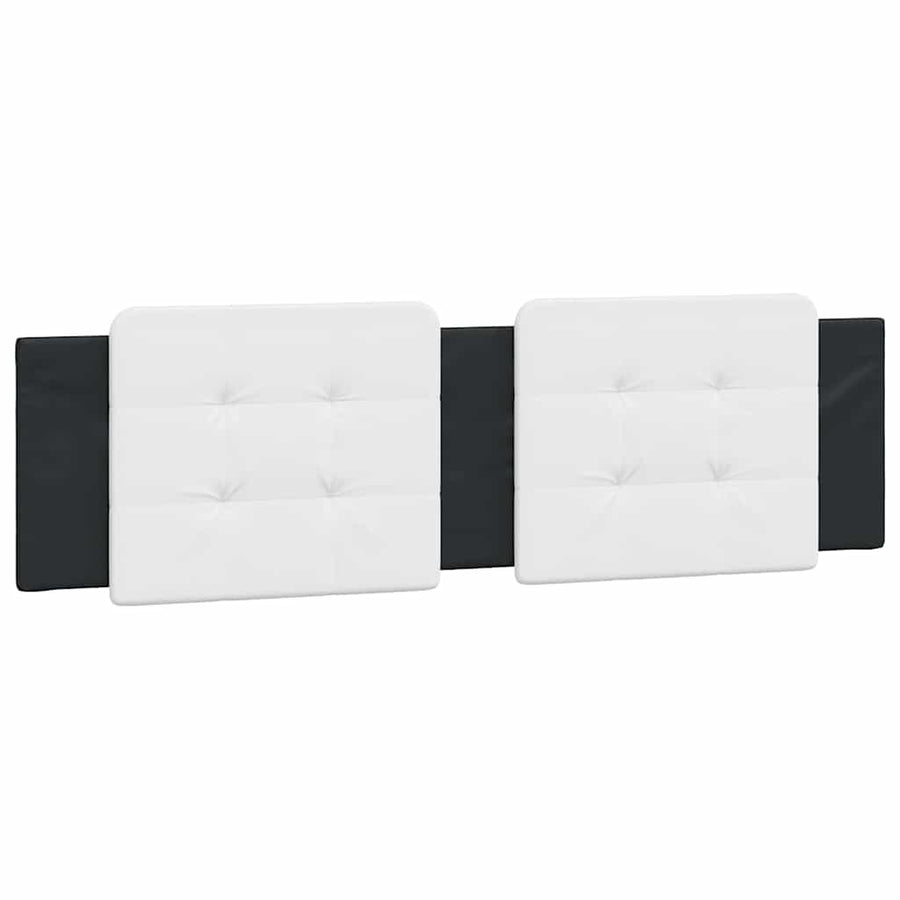 Bed Frame without Mattress "Zadar" Black and White 180x200 cm King Fabric