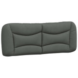 Bed Frame with LED without Mattress "Hvar" Dark Grey 137x190 cm Double Fabric