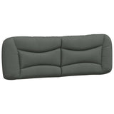 Bed Frame with LED without Mattress "Hvar" Dark Grey 152x203 cm Queen Fabric