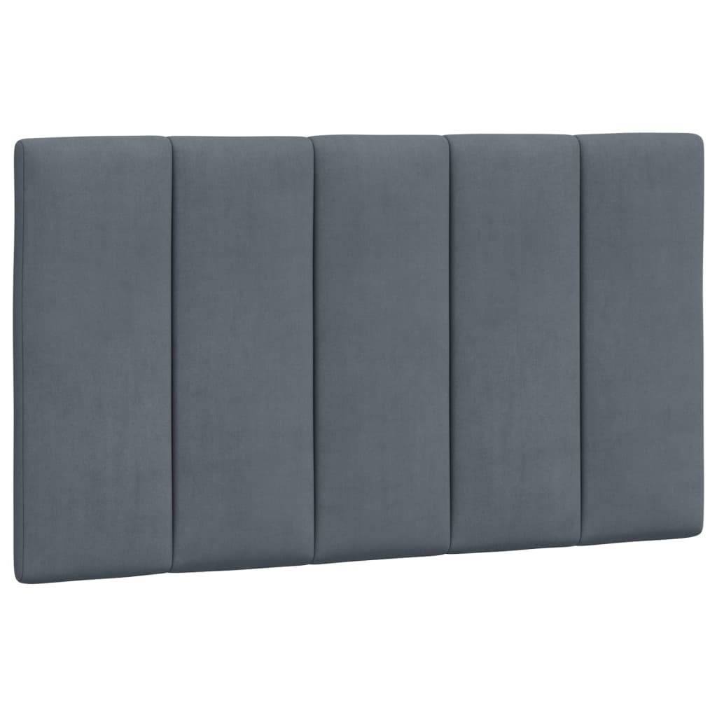 Bed Frame with LED without Mattress "Hanko" Dark Grey 90x190 cm Velvet