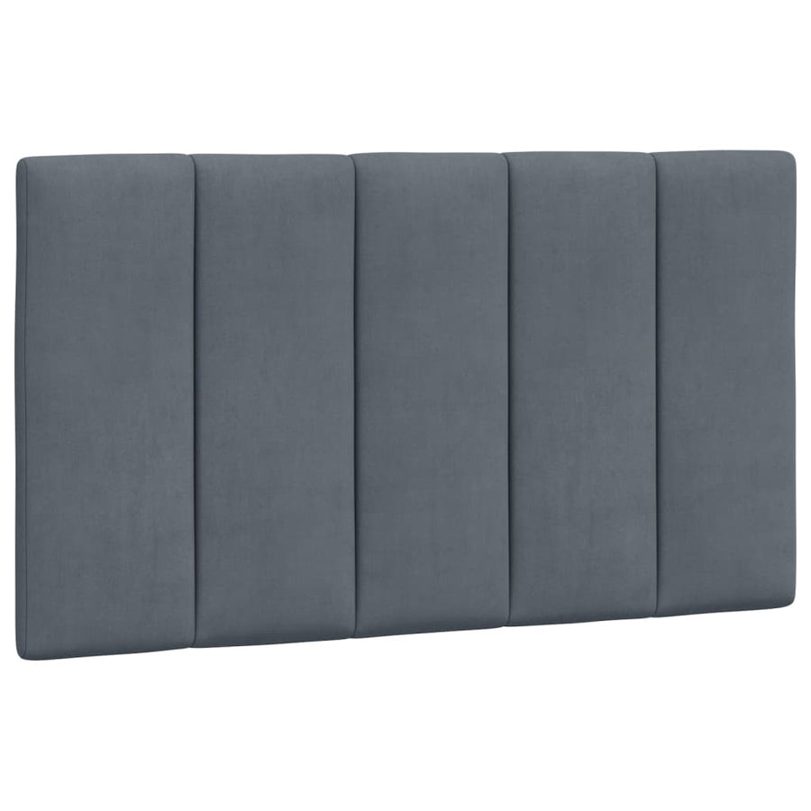 Bed Frame with LED without Mattress "Hanko" Dark Grey 90x190 cm Velvet