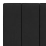 Bed Frame with LED without Mattress "Hanko" Black 90x190 cm Velvet