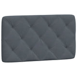 Bed Frame with LED without Mattress Dark Grey 90x190 cm Velvet - Extra Image