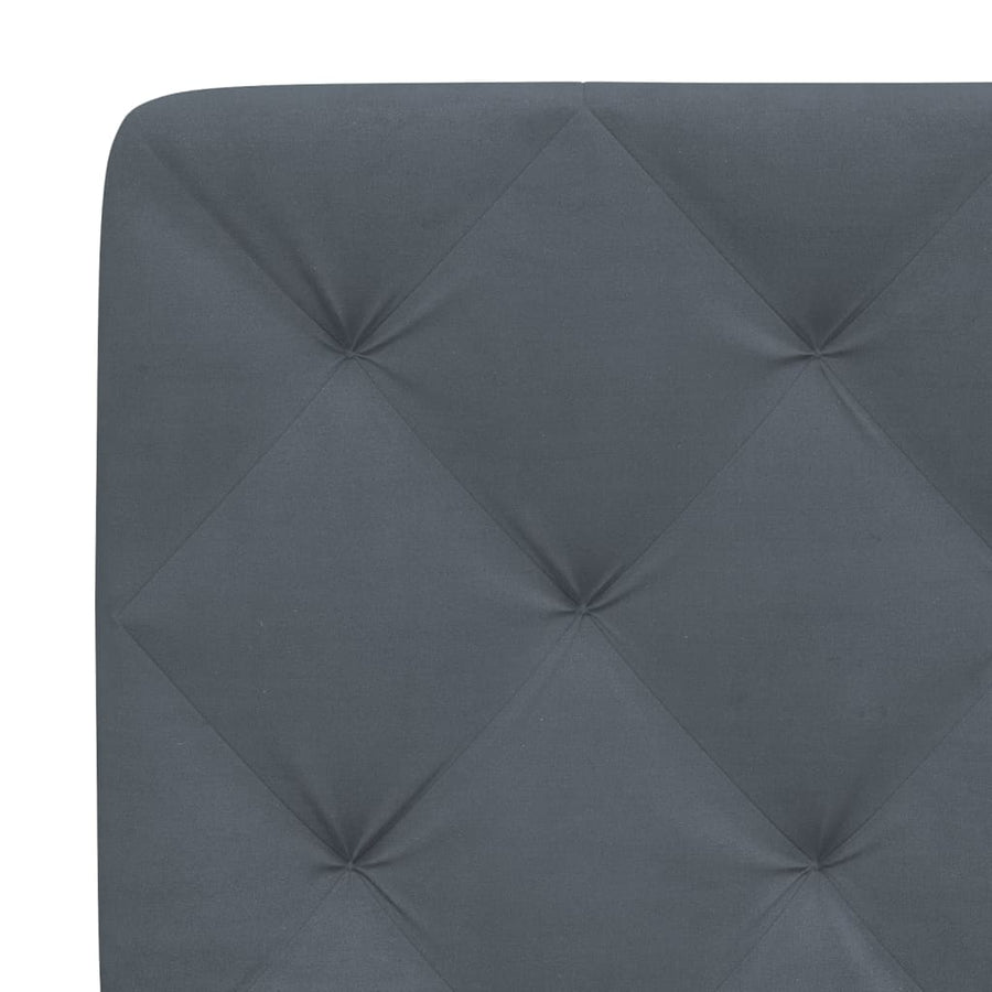 Bed Frame with LED without Mattress Dark Grey 90x190 cm Velvet