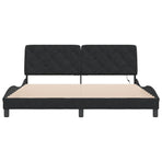 Bed Frame with LED without Mattress Black 180x200 cm Velvet