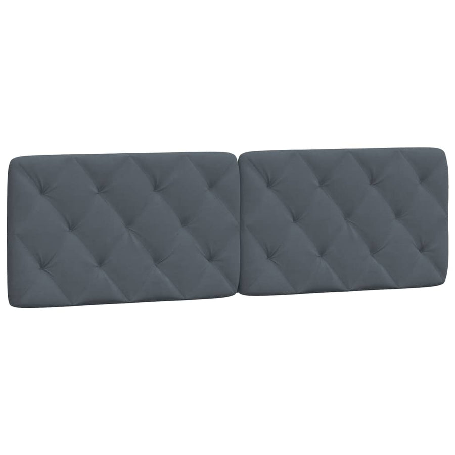 Bed Frame with LED without Mattress Dark Grey 152x203 cm Queen Velvet