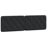Bed Frame with LED without Mattress Black 152x203 cm Queen Velvet