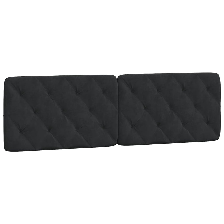 Bed Frame with LED without Mattress Black 152x203 cm Queen Velvet