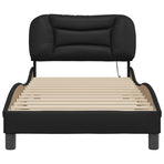 Bed Frame with LED without Mattress "Hvar" Black 90x190 cm