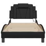 Bed Frame "Viana" with LED without Mattress Black 90x190 cm