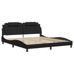 Bed Frame "Viana" with LED without Mattress Black 180x200 cm