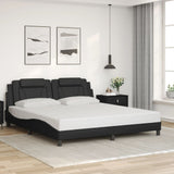 Bed Frame "Viana" with LED without Mattress Black 180x200 cm