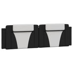 Bed Frame Viana with LED without Mattress Black&White 180x200cm