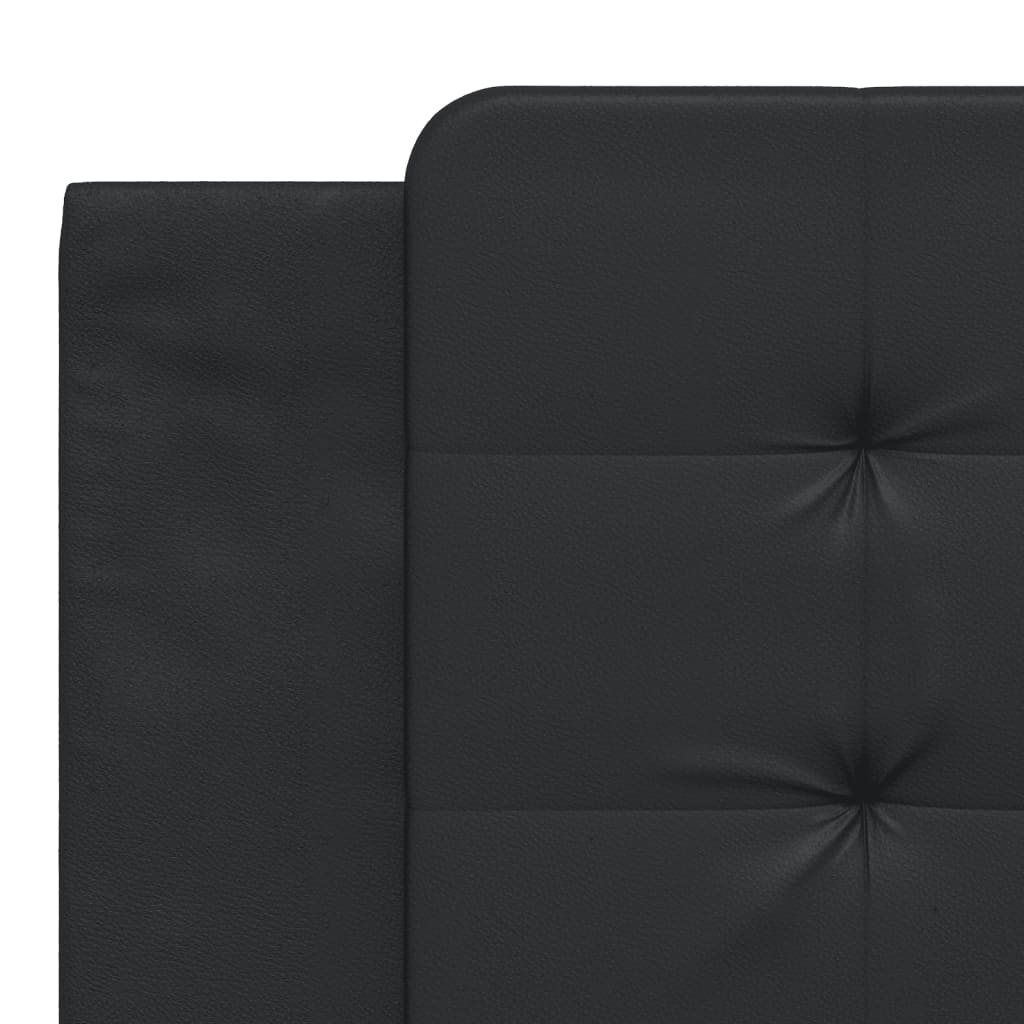 Bed Frame with LED without Mattress "Zadar" Black 180x200 cm