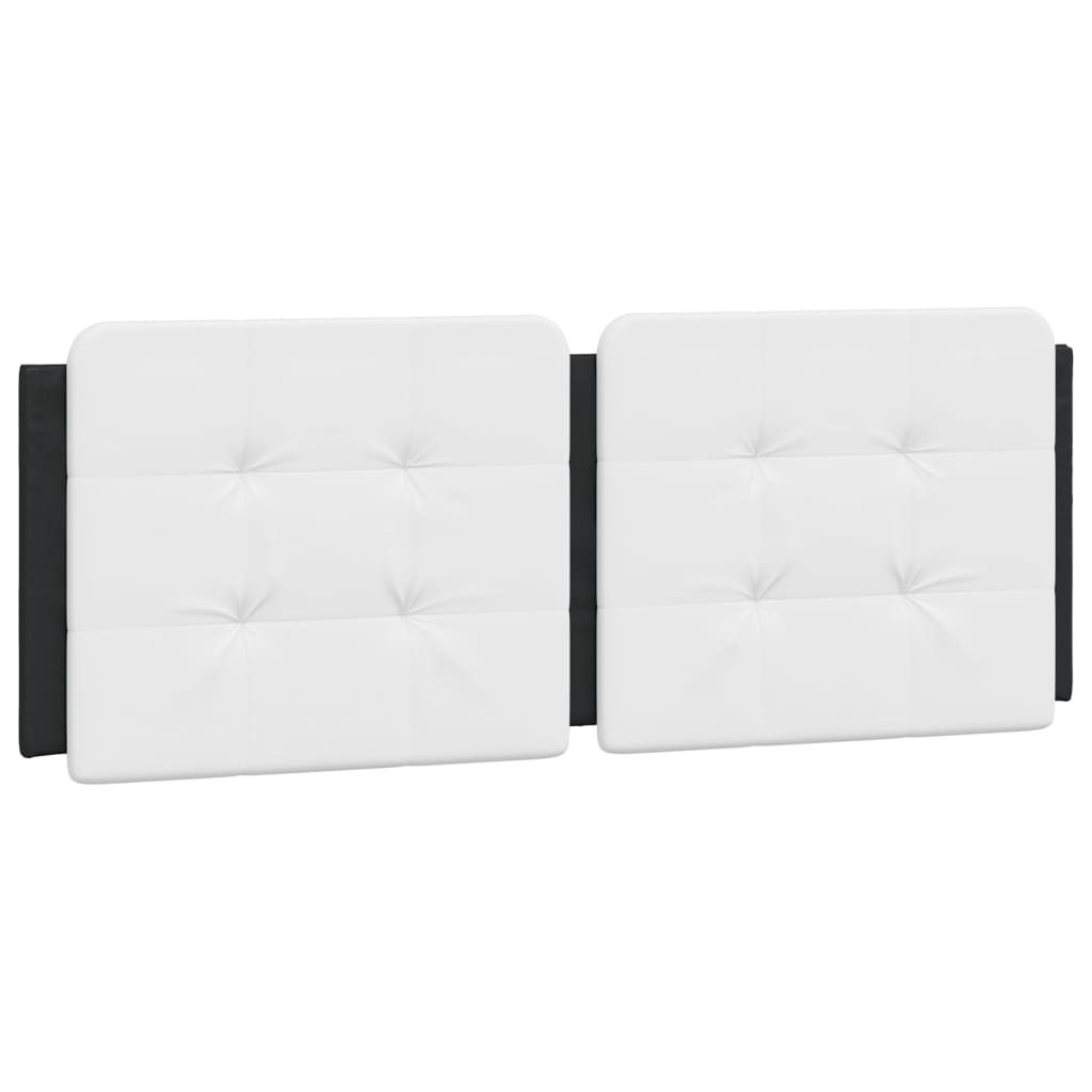 Bed Frame with LED without Mattress "Zadar" Black and White 137x190 cm