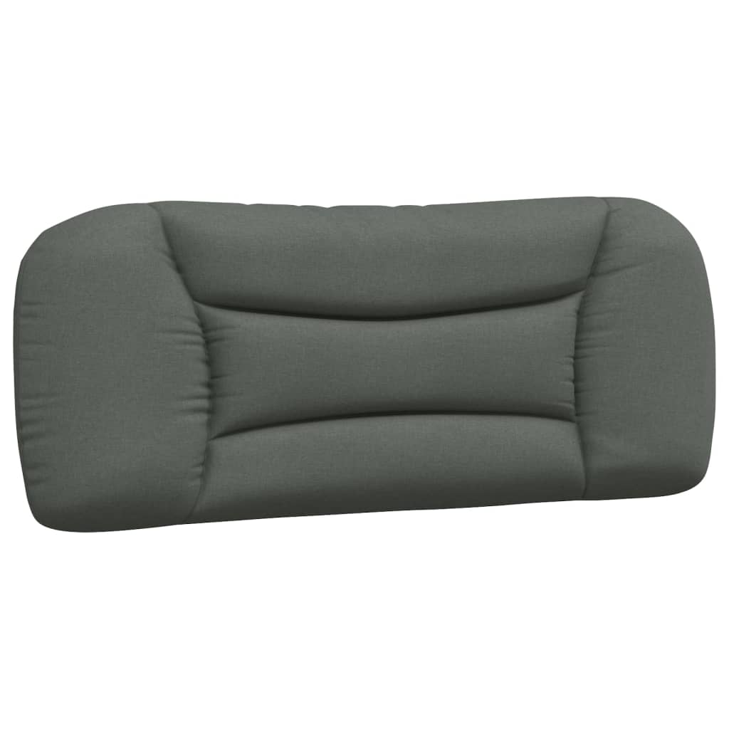 Bed Frame with LED without Mattress "Hvar" Dark Grey 107x203 cm King Single Fabric