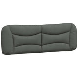 Bed Frame with LED without Mattress "Hvar" Dark Grey 152x203 cm Queen Fabric