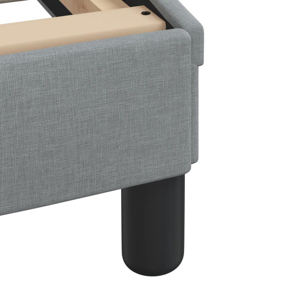 Bed Frame with LED without Mattress "Hvar" Dark Grey 180x200 cm King Fabric