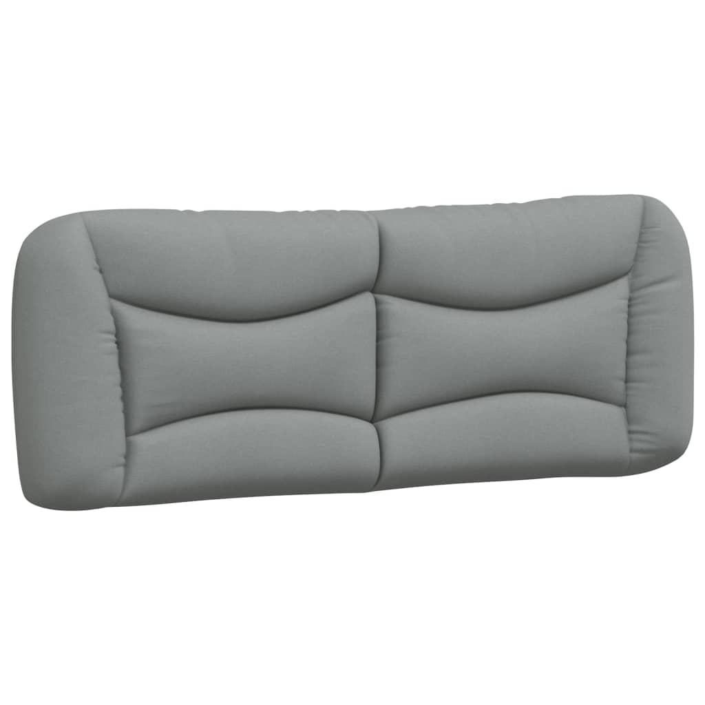 Bed Frame with LED without Mattress "Hvar" Dark Grey 180x200 cm King Fabric
