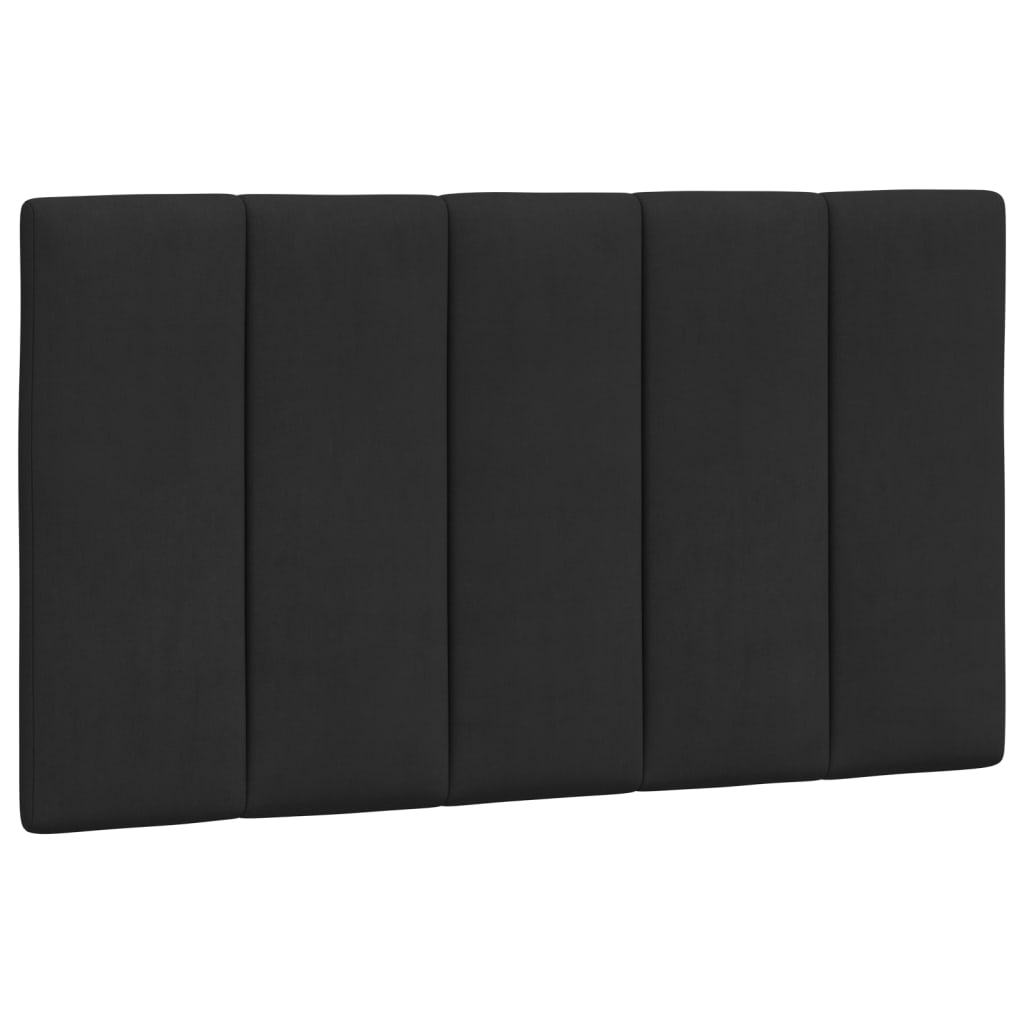 Bed Frame with LED without Mattress "Hanko" Black 90x190 cm Velvet
