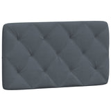 Bed Frame with LED without Mattress Dark Grey 90x190 cm Velvet - Extra Image