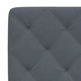 Bed Frame with LED without Mattress Dark Grey 90x190 cm Velvet - Extra Image