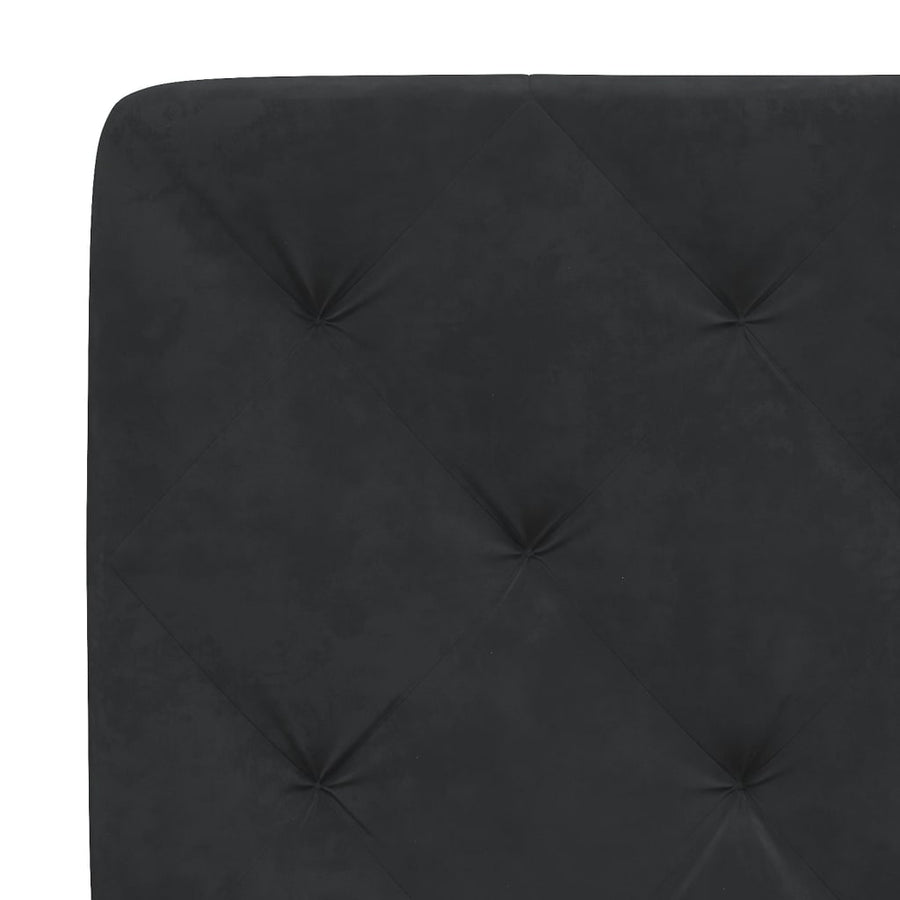 Bed Frame with LED without Mattress Black 107x203 cm King Single Velvet