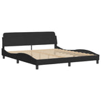 Bed Frame with LED without Mattress Black 180x200 cm Velvet