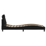 Bed Frame "Viana" with LED without Mattress Black 90x190 cm