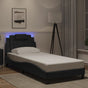 Bed Frame "Viana" with LED without Mattress Black 90x190 cm