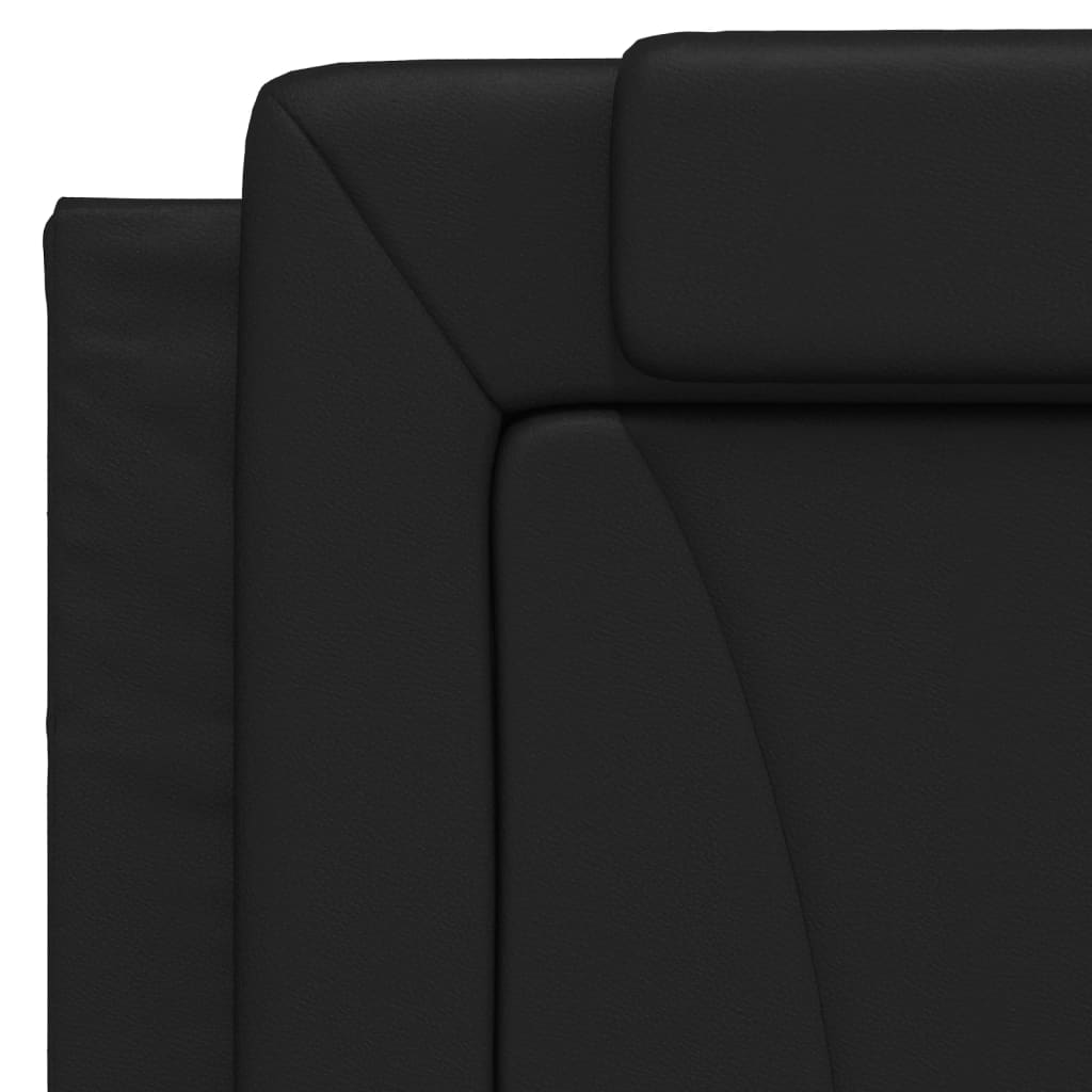 Bed Frame "Viana" with LED without Mattress Black 107x203 cm