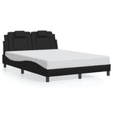 Bed Frame "Viana" with LED without Mattress Black 137x190 cm