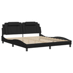 Bed Frame "Viana" with LED without Mattress Black 180x200 cm